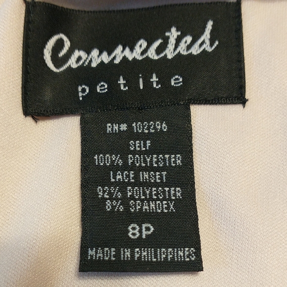 Connected Apparel Petite Black Lace Midi Dress - Picture 7 of 7